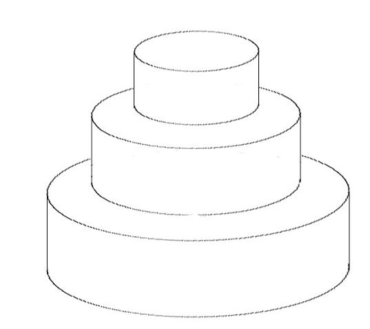 7 sketches of 3 tier wedding cakes photo square tier cake