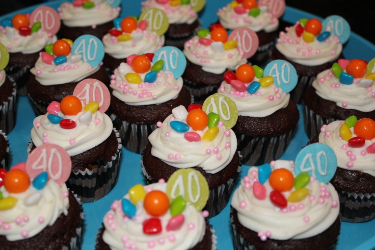 40th Birthday Cupcakes 40th Birthday Cupcakes
