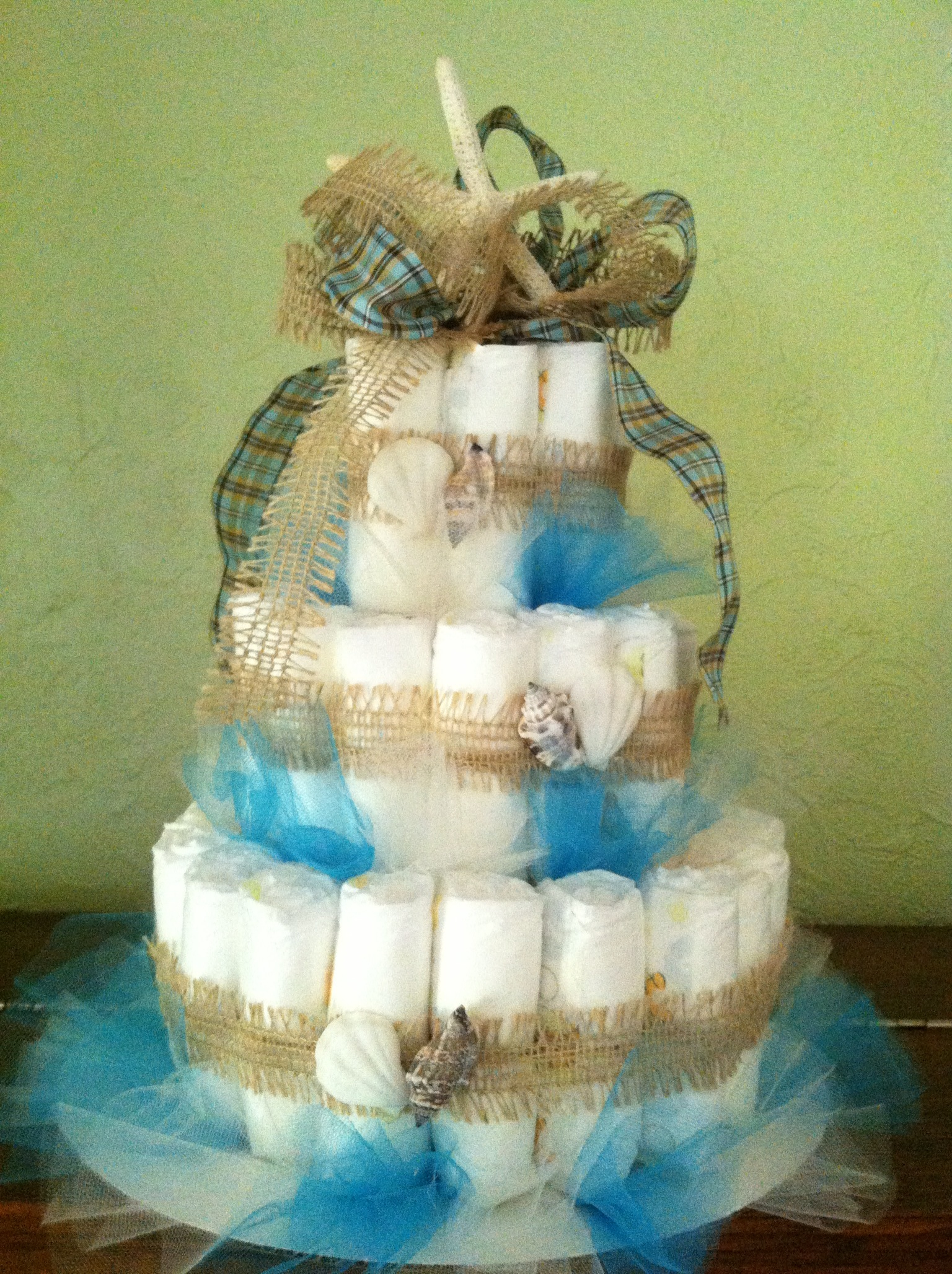 Baby Ocean Theme Diaper Cake Baby Ocean Theme Diaper Cake