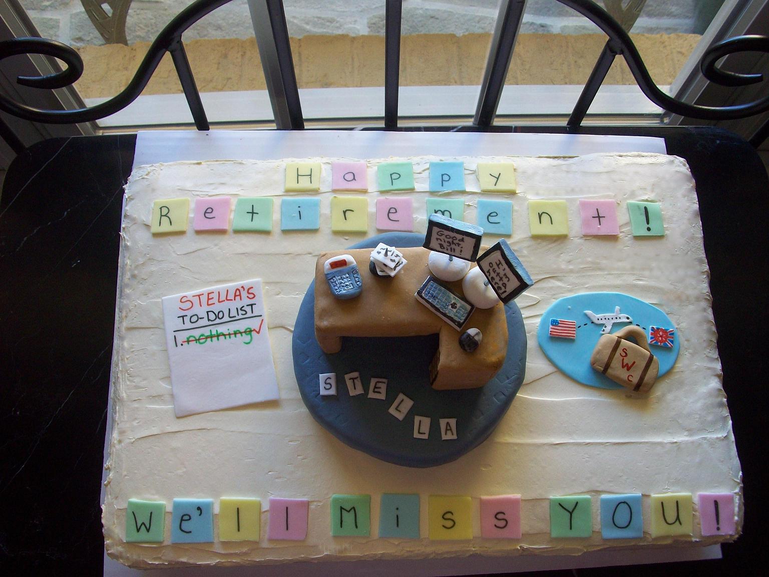 Office Retirement Cake Ideas Office Retirement Cake Ideas