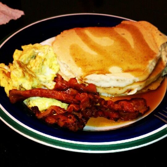 Scrambled Eggs Pancakes and Bacon Scrambled Eggs Pancakes and Bacon