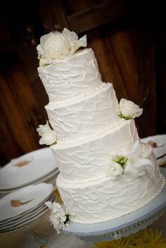 Simple Buttercream Wedding Cake Simple Buttercream Wedding Cake