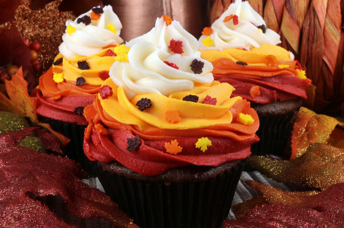 Swirl Colors for Thanksgiving Cupcakes Swirl Colors for Thanksgiving Cupcakes