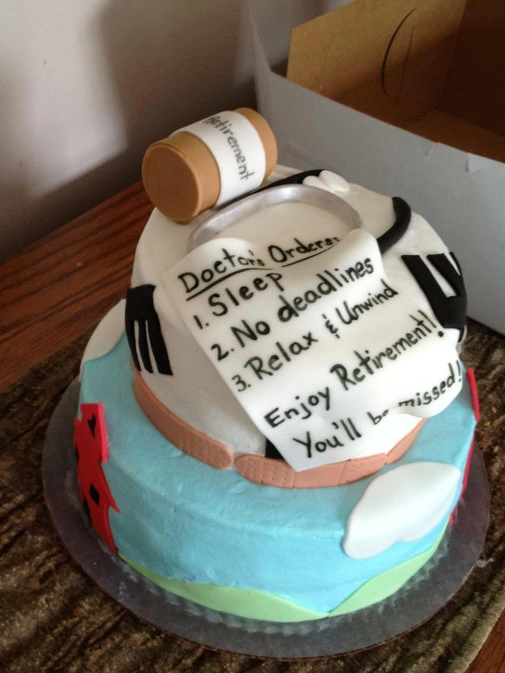 Nurse Retirement Cake Nurse Retirement Cake
