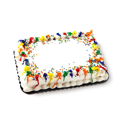 Sheet Cakes with Streamers Sheet Cakes with Streamers