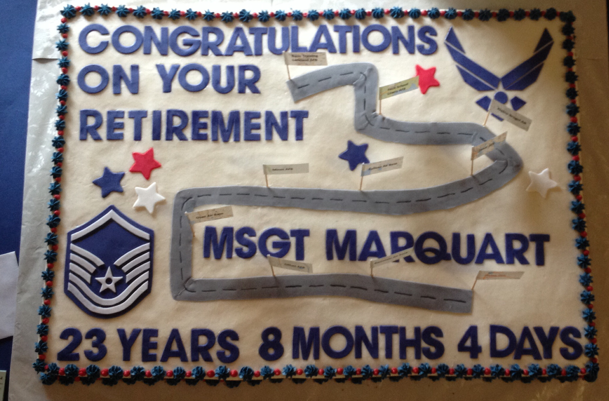 Air Force Retirement Cake Air Force Retirement Cake