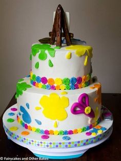 Art Themed Birthday Cake