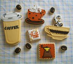 Coffee Themed Cookies Coffee Themed Cookies