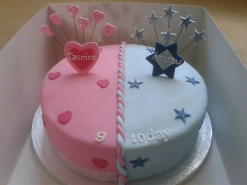 8 Combined Boy Girl Birthday Cakes Photo Rainbow Birthday Boy Girl Twins Birthday Cakes And Half Boy And Girl Birthday Cakes Snackncake