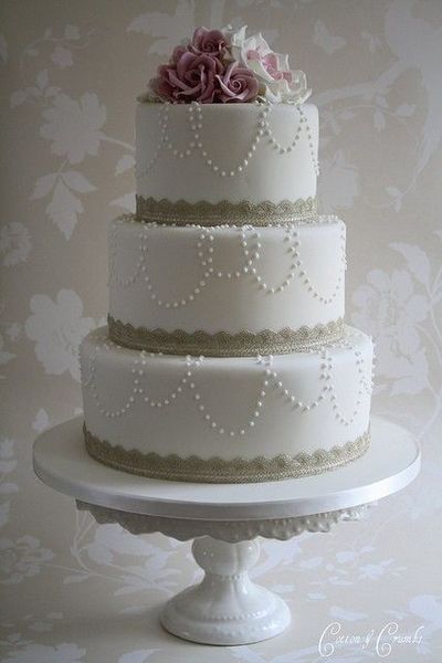 Simple Elegant Wedding Cakes Pearls Simple Elegant Wedding Cakes Pearls