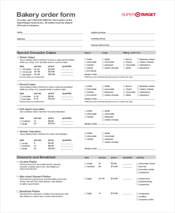 11 blank order forms cupcakes photo cupcake bakery order form bakery order forms