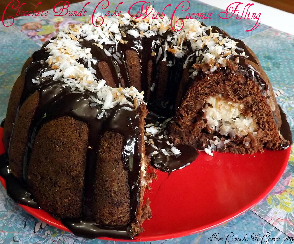 Chocolate Coconut Bundt Cake with Filling Chocolate Coconut Bundt Cake with Filling
