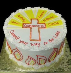 Confirmation Cake Decorations