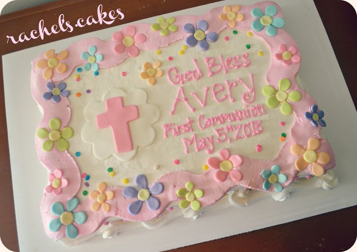 9 Photos of First Commumion Beautiful Sheet Cakes