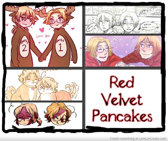 Red Velvet Pancakes Hetalia Red Velvet Pancakes Hetalia
