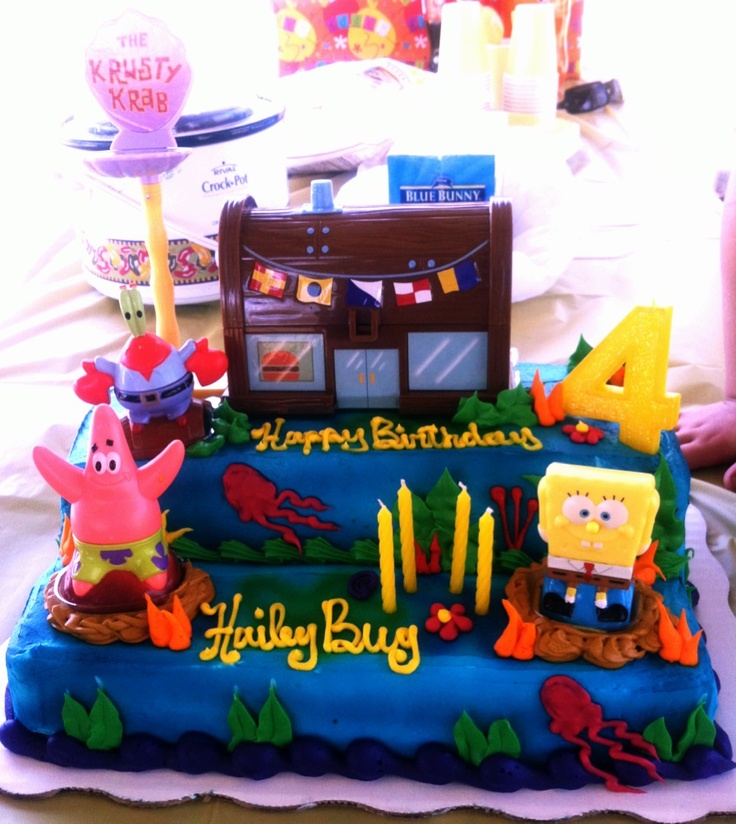 11 Sponge Bob Square Birthday Cakes Photo Spongebob Squarepants