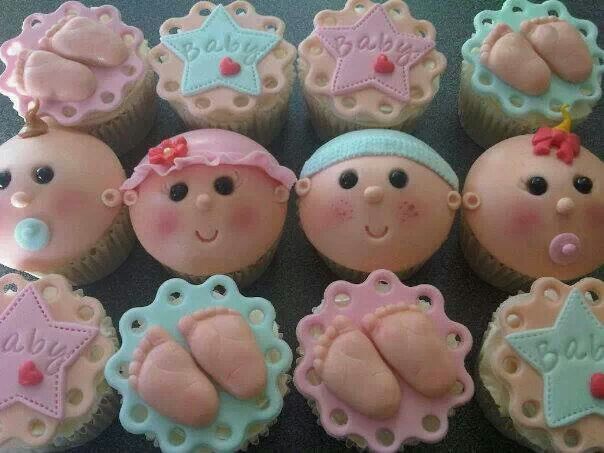 11 baby cupcakes with