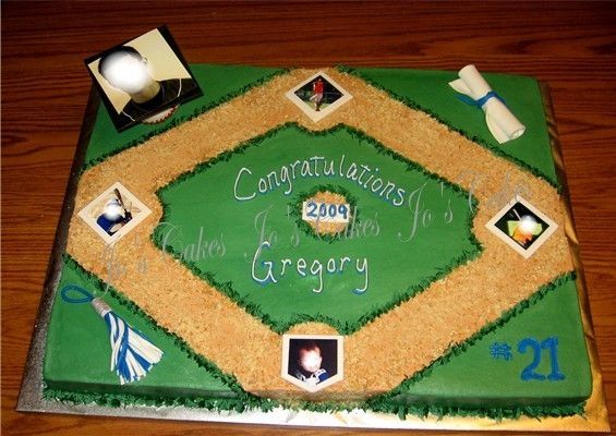 Baseball High School Graduation Cakes
