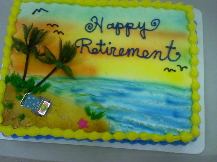 Beach Themed Sheet Cake Retirement Beach Themed Sheet Cake Retirement