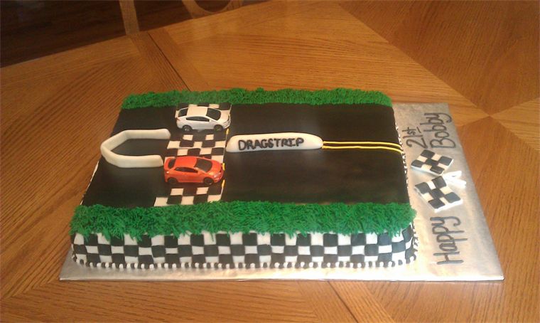 13 Drag Car Birthday Cakes Photo Racing Cake Ideas Drag Strip Racing Cake