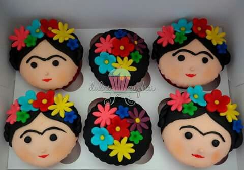 Frida Kahlo Cupcake Toppers
