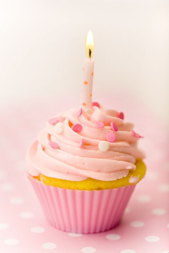 11 Cupcakes With Candle On It Photo Happy Birthday Cupcake With