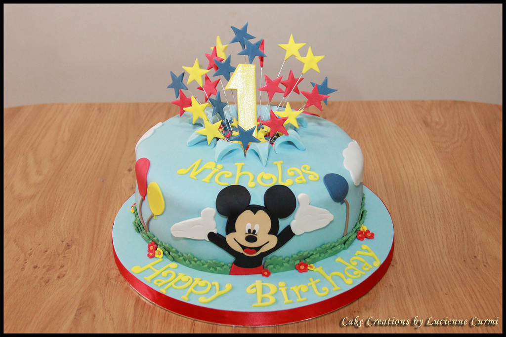 11 Mickey Mouse 1st Birthday Individual Cakes Photo Baby Mickey