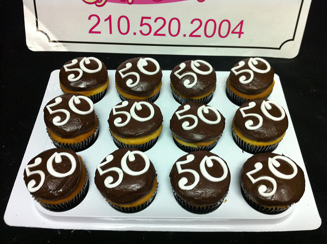 50th Birthday Cupcakes 50th Birthday Cupcakes