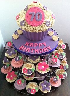 70th Birthday Cupcake Cake Ideas 70th Birthday Cupcake Cake Ideas