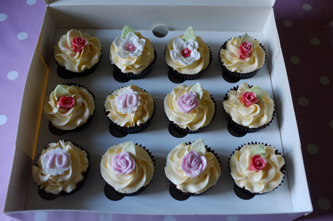 70th Birthday Cupcakes 70th Birthday Cupcakes