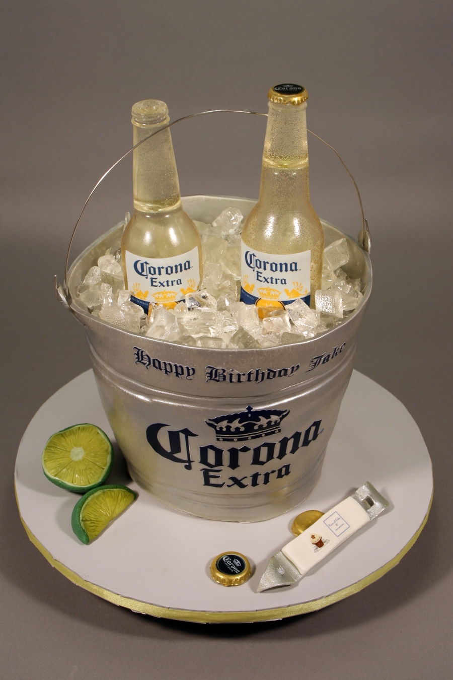 Corona Beer Bucket Bottle Birthday Cake Corona Beer Bucket Bottle Birthday Cake