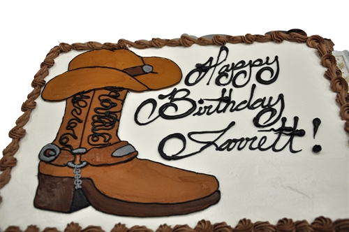 Cowboy Birthday Sheet Cake Cowboy Birthday Sheet Cake