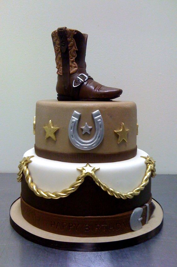 Cowboy Boot Birthday Cake Cowboy Boot Birthday Cake