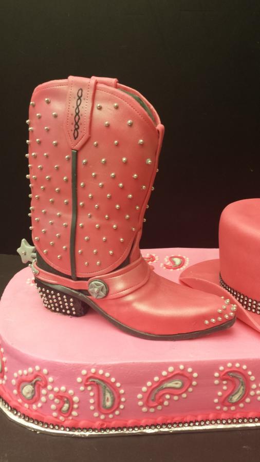 Cowgirl Boots and Hat Cake Cowgirl Boots and Hat Cake