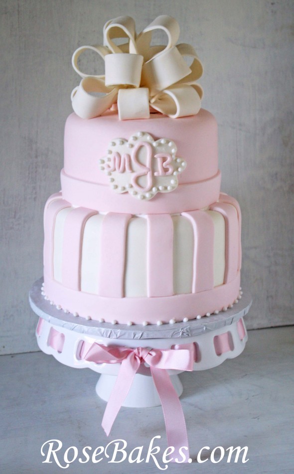 Elegant Baby Shower Cake Elegant Baby Shower Cake