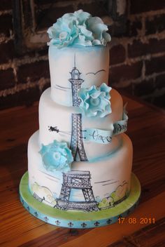 Girls Paris Birthday Cake Girls Paris Birthday Cake