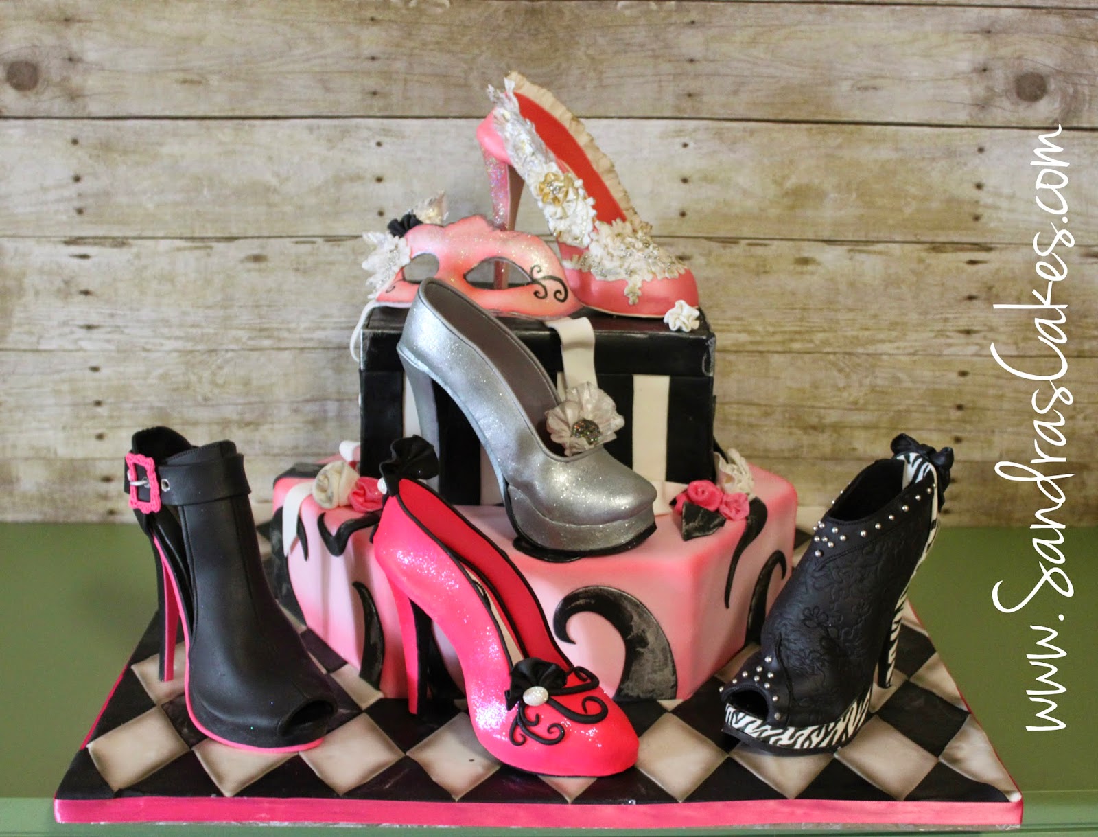 Happy Birthday Shoe Cake with Shoes Happy Birthday Shoe Cake with Shoes