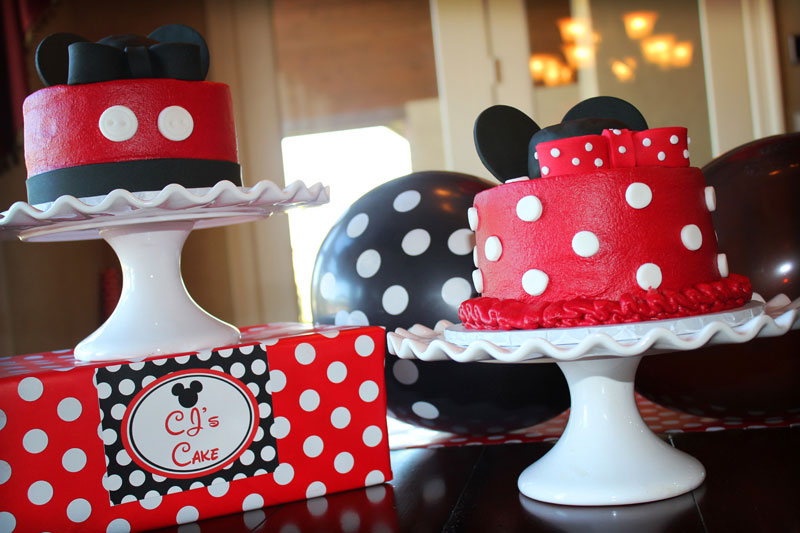 9 Mickey And Minnie Mouse Smash Cakes Photo Minnie Mouse Smash
