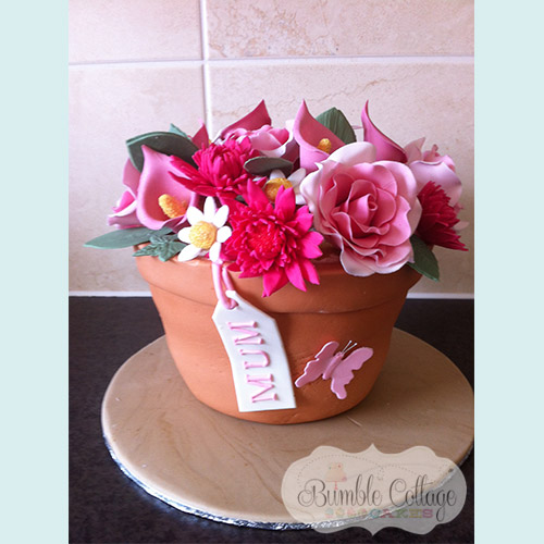 Mother's Day Flower Pot Cake