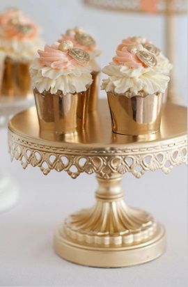 Pink and Gold Cupcakes