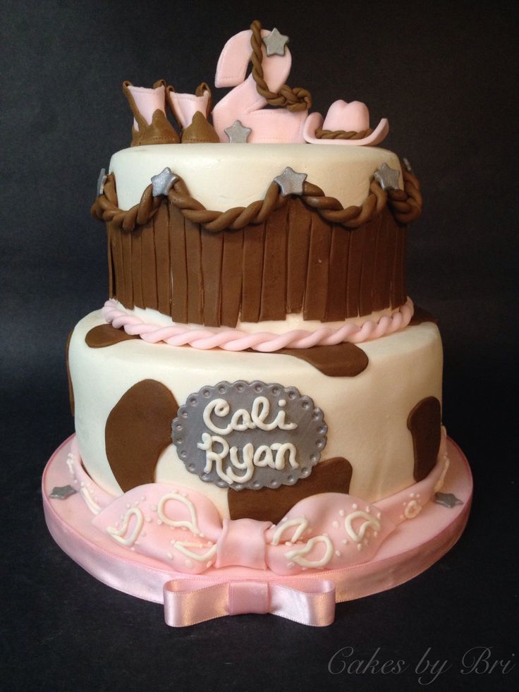 Pink Cowgirl Themed Birthday Cake Pink Cowgirl Themed Birthday Cake