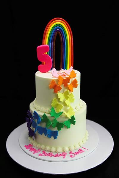 Rainbow Birthday Cake Butterflies Rainbow Birthday Cake Butterflies