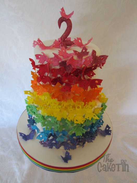Rainbow Butterfly Birthday Cake Rainbow Butterfly Birthday Cake