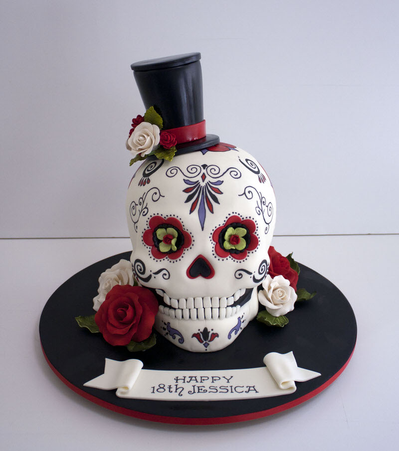 11 sugar skull cakes