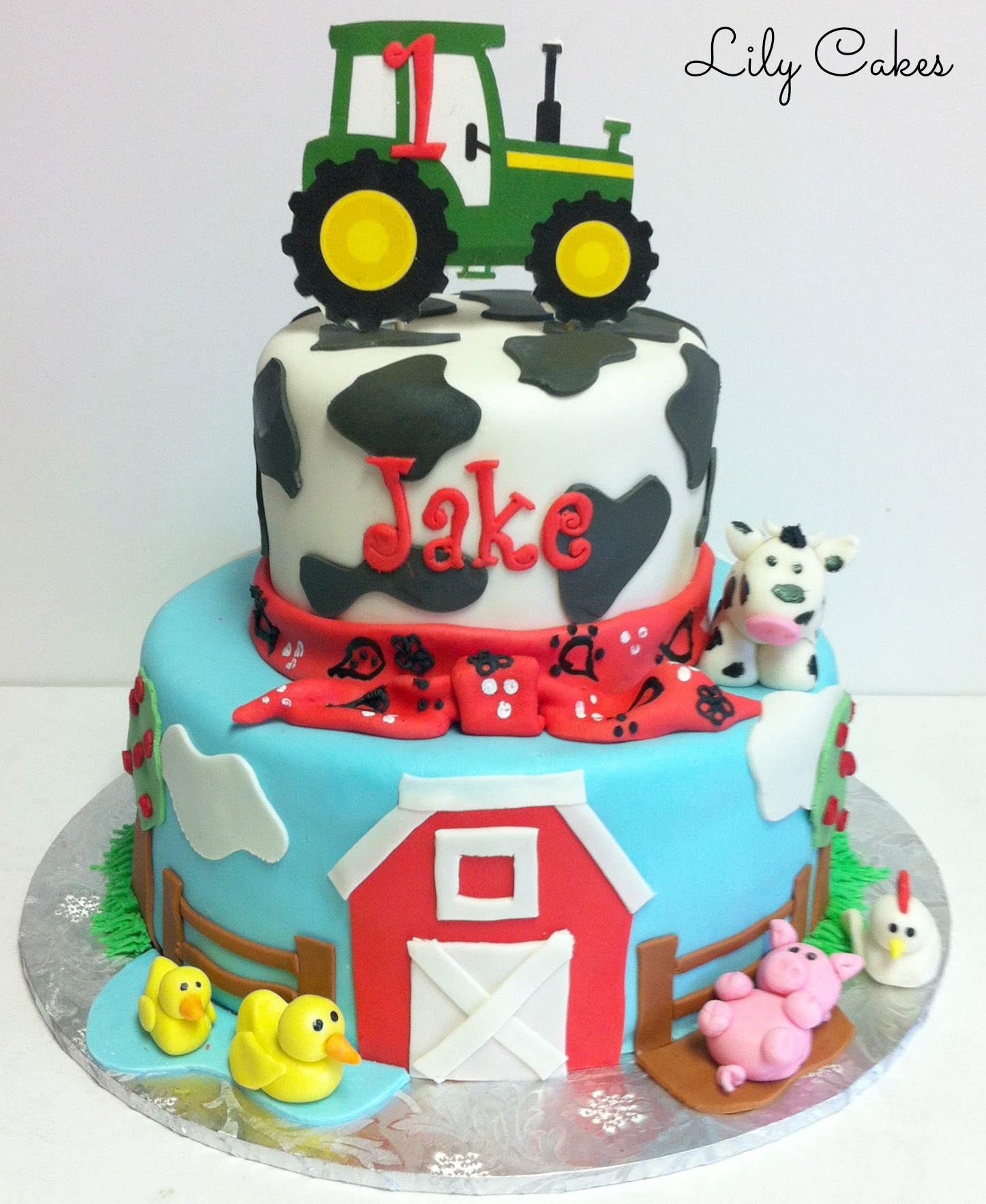 Animal Farm First Birthday Cake Animal Farm First Birthday Cake