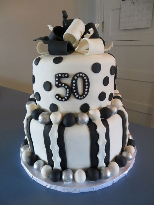 12 Photos of White And Silver 50th Birthday Cakes 12 Photos of White And Silver 50th Birthday Cakes
