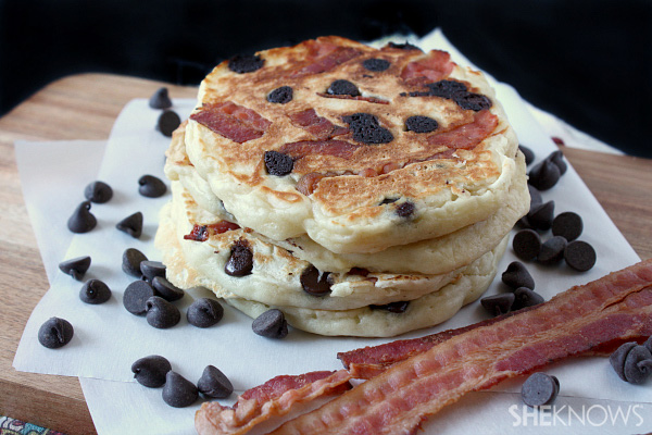 6 Photos of Milk With Egg And Bacon Pancakes With Cocolate 6 Photos of Milk With Egg And Bacon Pancakes With Cocolate