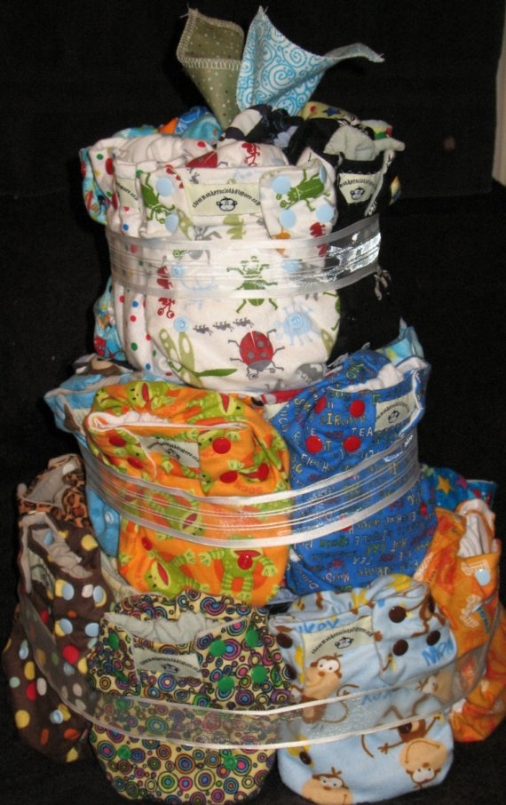 Cloth Diaper Baby Shower Cake