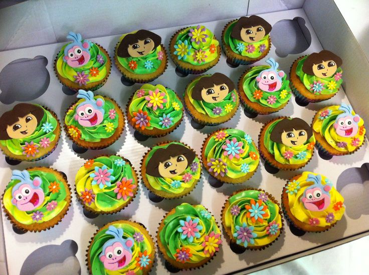 Dora the Explorer Birthday Cupcakes Dora the Explorer Birthday Cupcakes
