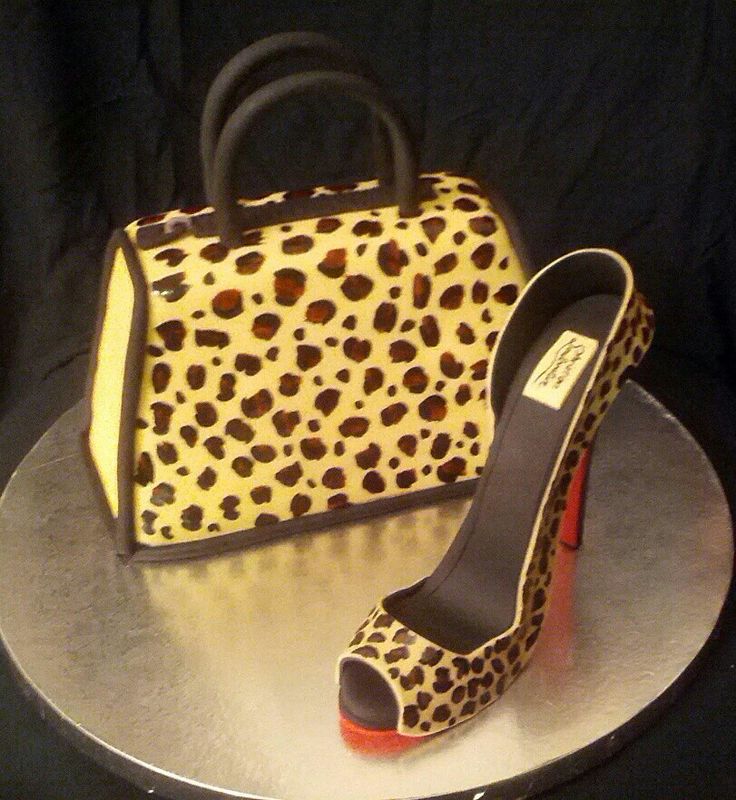 Leopard Print Shoe Fondant Leopard Print Shoe Fondant